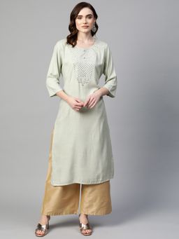 Readiprint - Straight Style Viscose Fabric Sea Green Kurta