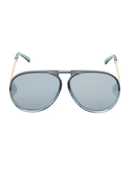 Spiky - Black Frame Grey UV Protected Lens Aviator Sunglasses