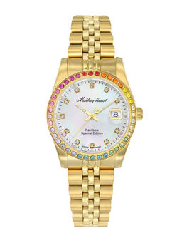 Mathey-Tissot - Women White Mathy Rainbow Quartz Dial Analog Watch (D809PQYI) (M)