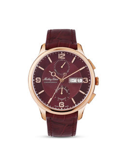 Mathey-Tissot - Men Maroon Edmond Chrono Auto Automatic Analog Watch (H1886CHATPR) (M)