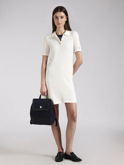 Tommy Hilfiger - Cotton Polo Collar A-Line Dress