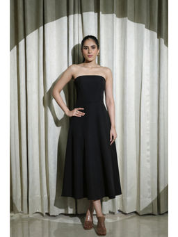 Myclo - Black Strapless Midi Dress