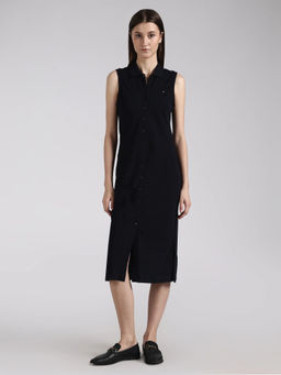 Tommy Hilfiger - Cotton Polo Collar Sheath Dress