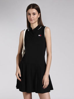Tommy Hilfiger - Cotton Polo Collar A-Line Dress