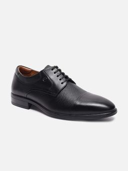 Louis Philippe - Men Black Leather Lace Up Derbies