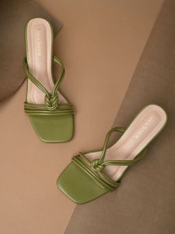 Louis Stitch - Women Green Cross Knot Stiletto Heels