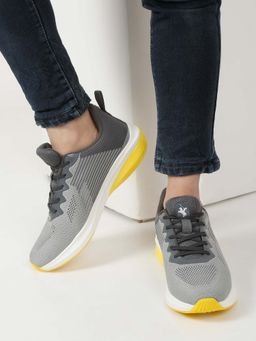 Cantabil - Men Color Block Grey Comfortable Casual Sneakers