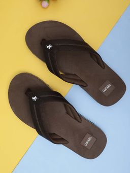 Cantabil - Men Brown Regular Comfortable Solid Flipflops