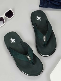 Cantabil - Men Green Regular Comfortable Solid Flipflops