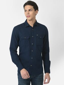 CRIMSOUNE CLUB - Men Shirt in Pure-Cotton Denim