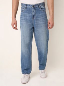 BLNK - Washed Blue Baggy Fit Denim Jeans