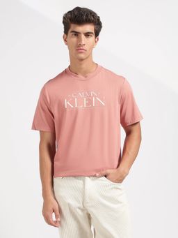 Calvin Klein - Pink Logo Relaxed Fit Cotton T-Shirt