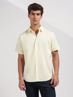 Calvin Klein - Solid Regular Fit Oxford Yellow Shirt