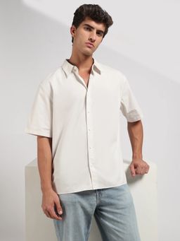 Calvin Klein - Relaxed Fit Cotton Off White Shirt