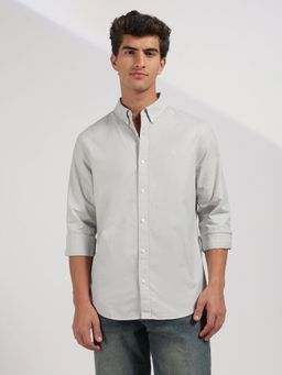 Calvin Klein - Solid Regular Fit Oxford Green Shirt