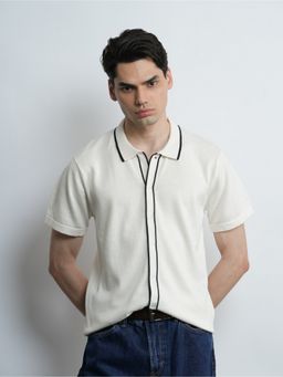 Cove and Lane - Accented Navy White Shirt