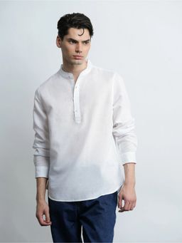 Cove and Lane - Kensington White Linen Relaxed Fit Shirt