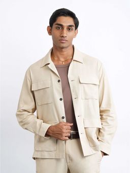 Cove and Lane - Beige Hamptons Linen Shacket