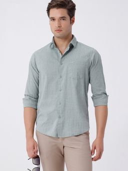 Crocodile - Premium Tri Blend Stripe Shirt In Green