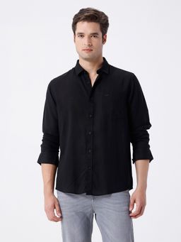 Crocodile - Linen Blend Shirt In Black