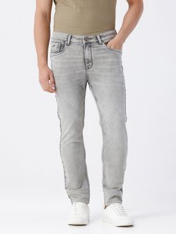 Crocodile - Natural Fade Washed Knitted Grey Jeans
