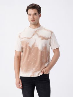 Crocodile - Grey Oversized Graphic Printed T-Shirt