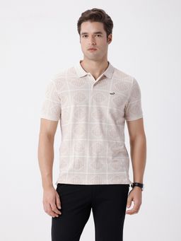 Crocodile - Cream Checks Polo T-Shirt