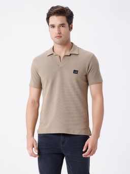 Crocodile - Bronze Textured Polo T-Shirt