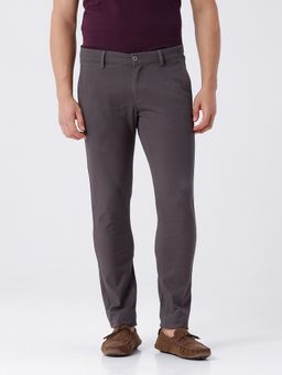 Crocodile - Cotton Blend Textured Essential Grey Pant