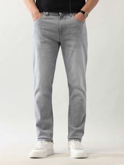 Arrow Newyork - Men Grey Slim Fit Light Washed Jeans