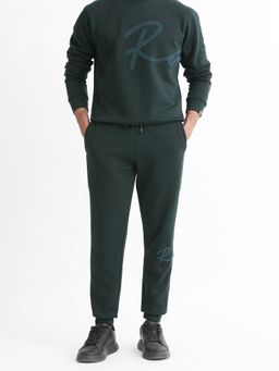 Rare Rabbit - Heavyweight Solid Dark Green Jogger