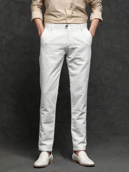 Rare Rabbit - Premium Jacquard Trouser With Embroidery & Rivet Detail Inside Fly