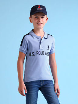 U.S. POLO ASSN. - Boys Blue Solid Polo T-Shirt