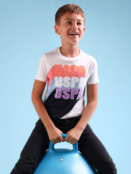 U.S. POLO ASSN. - Boys White Colorblock T-Shirt