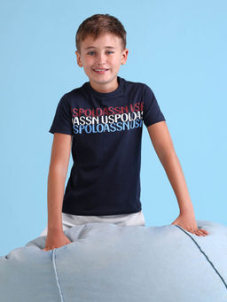 U.S. POLO ASSN. - Boys Navy Blue Solid T-Shirt
