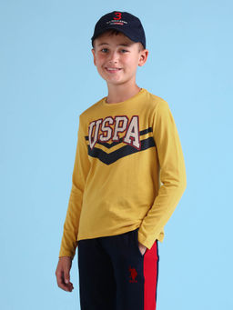 U.S. POLO ASSN. - Boys Mustard Solid T-Shirt