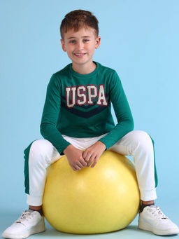 U.S. POLO ASSN. - Boys Green Solid T-Shirt