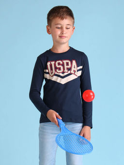 U.S. POLO ASSN. - Boys Navy Blue Solid T-Shirt
