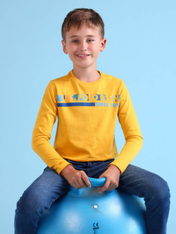 U.S. POLO ASSN. - Boys Yellow Solid T-Shirt