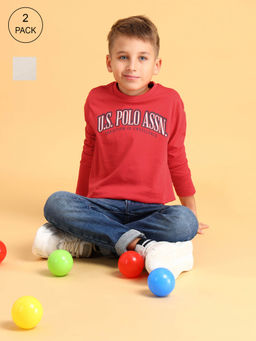 U.S. POLO ASSN. - Boys Red Solid T-Shirt