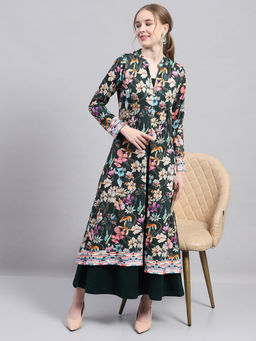 Monte Carlo - Women Regular Fit Green Kurta With Palazzo
