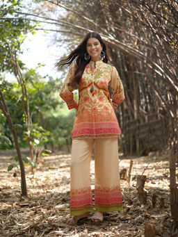 Stylum - Peach Floral Printed Rayon Co-Ord Set