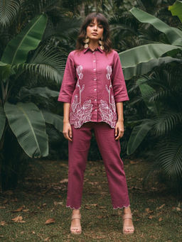 Autumnlane - Ivanka Taffy Embroidered Cotton Co-Ord Set