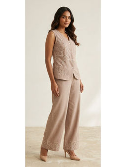 Autumnlane - Mihika Hazelnut Embroidered Co-Ord Set