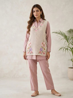 Autumnlane - Mihika Taffy Embroidered Co-Ord Set