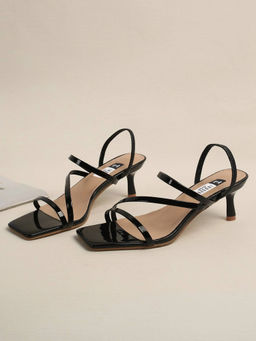 IRUSSH - Women Elastic Girl Heels Black