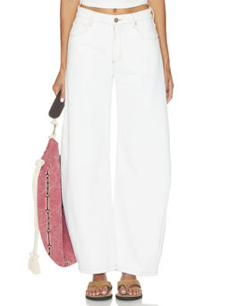 Abrand - Barrel Women's High-Waist Wide Jeans Porcelain