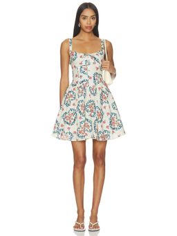 Agua Bendita - Spring Cherish Women's Floral Eyelet Underwire Mini Dress Multi-Color