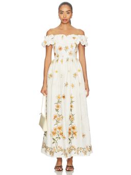 Agua by Agua Bendita - Espliego Promesa Women's Floral Off-Shoulder Maxi Dress Multi-Color
