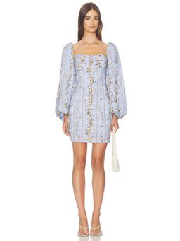 Agua by Agua Bendita - Lorena Navegante Women's Floral Puff Sleeve Mini Dress Multi-Color